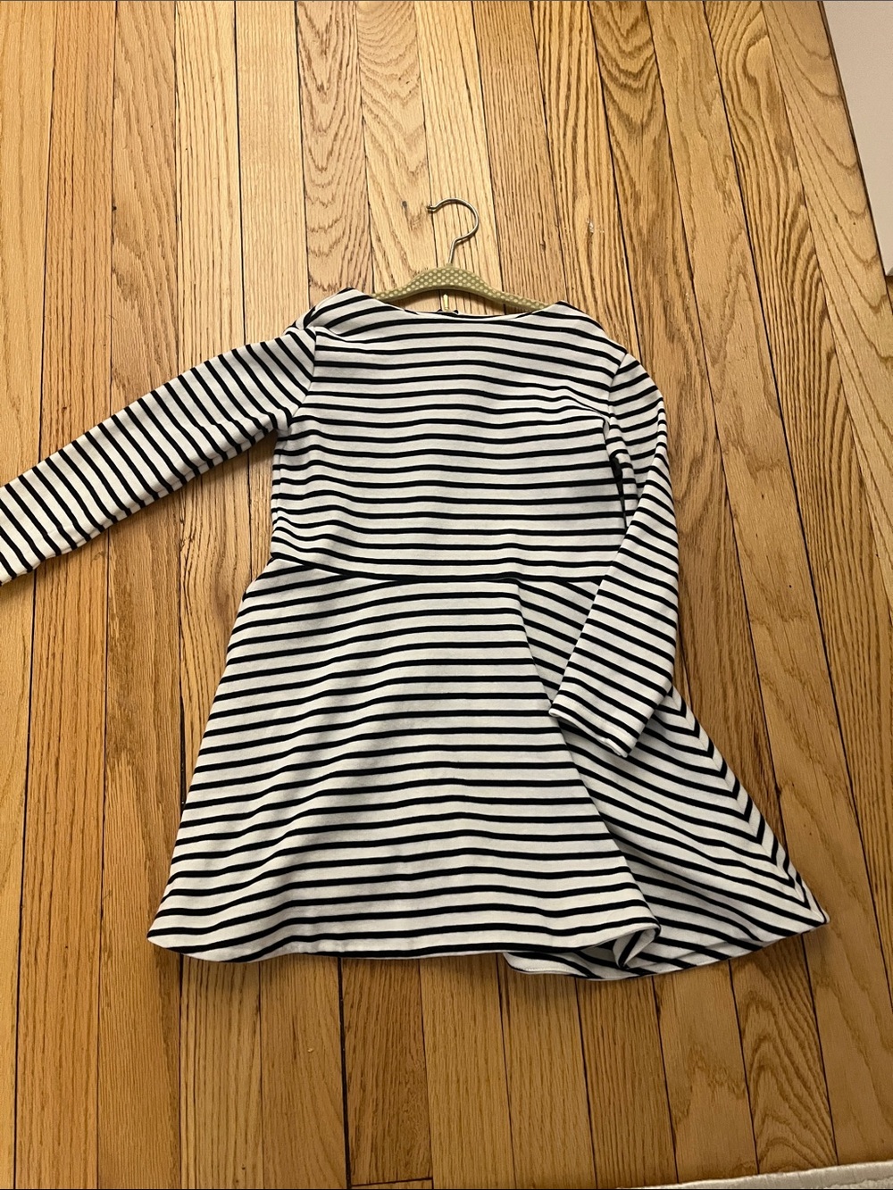 Jacadi Navy & White Striped Long-Sleeve Girls Dress